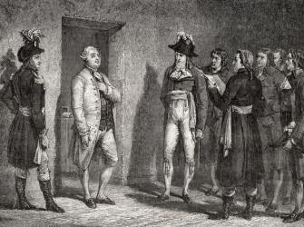 Joseph Garat (1749-1833) Proclaims the Arrest of King Louis XVI (1754-93) (engraving) | Obraz na stenu