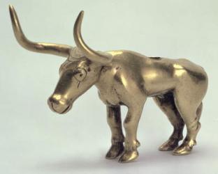 Figure of a bull, from the Maikop burial mound of the Northern Caucasus, 3rd millennium BC (gold) | Obraz na stenu
