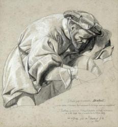 Study of Ambroise Pare (c.1510-90) the 'Father of Modern Surgery' (charcoal & white chalk wash on paper) | Obraz na stenu