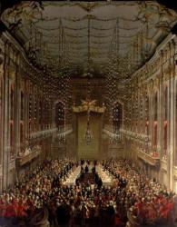 Banquet in the Redoutensaal, Vienna, 1760 | Obraz na stenu