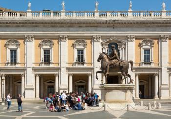 Rome, Italy. Piazza del Campidoglio. (photo) | Obraz na stenu