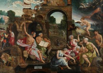 Saul and the Witch of Endor, 1526 (oil on panel) | Obraz na stenu