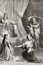 The Judgement of Solomon, from The Book of Kings, Old Testament. From The Children's Bible, published c. 1883 | Obraz na stenu
