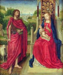 Madonna and Child with St. John the Baptist, c.1480-90 (oil on panel) | Obraz na stenu
