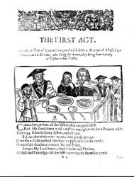 The First Act, a satirical play against William Prynne (1600-69) (woodcut) (b/w photo) | Obraz na stenu