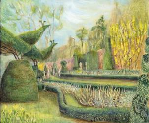 The Long garden, Cliveden: Topiary | Obraz na stenu