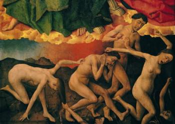 The Last Judgement, detail of the entrance of the damned into hell, c.1445-50 (oil on panel) | Obraz na stenu