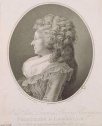 Marie Therese Louise de Savoie-Carignan (1749-92) Princess of Lamballe, 1791 (engraving) | Obraz na stenu