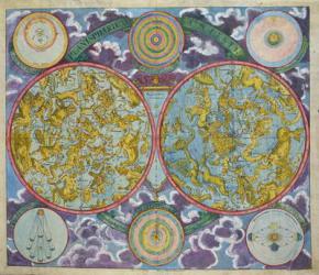 Celestial Map of the Planets (coloured engraving) | Obraz na stenu