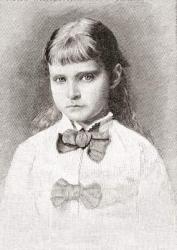 Alix of Hesse and by Rhine later Alexandra Feodorovna, 1872  1918. Seen here aged 5. Empress consort of Russia as spouse of Nicholas II. From The Strand Magazine, published 1896 | Obraz na stenu