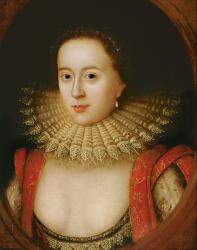 Portrait of Frances Howard (1590-1632) Countess of Somerset, c.1615 (oil on panel) | Obraz na stenu