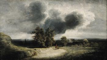 Landscape on the Outskirts of Paris (oil on canvas) | Obraz na stenu