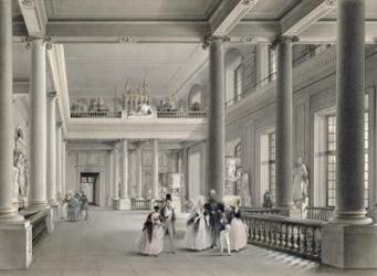 The Upper Entrance hall of the Fine Arts Academy in St. Petersburg, 1838 (w/c on paper) | Obraz na stenu