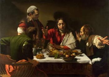 The Supper at Emmaus, 1601 (oil and tempera on canvas) | Obraz na stenu