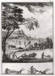 Agriculture, plate I from the Encyclopaedia of Denis Diderot (1713-84) 1762 (engraving) (b/w photo) | Obraz na stenu