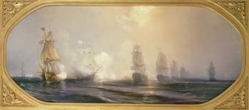 Naval Battle in Chesapeake Bay, 3rd September 1781, 1848 (oil on canvas) | Obraz na stenu
