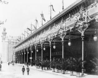 Palace of Diverse Industries, side view, Paris Exposition, 1889 (b/w photo) | Obraz na stenu