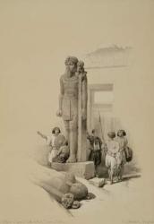Colossus in front of the Temple of Wady Sabona, Ethiopia (litho) | Obraz na stenu