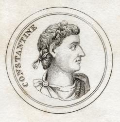 Emperor Constantine, from 'Crabb's Historical Dictionary', published 1825 (litho) | Obraz na stenu