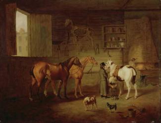 The Blacksmith's Shop, c.1810-20 (oil on canvas) | Obraz na stenu