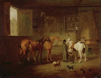 The Blacksmith's Shop, c.1810-20 (oil on canvas) | Obraz na stenu