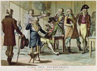 Le Cafe des Incroyables, 1797 (coloured engraving) | Obraz na stenu