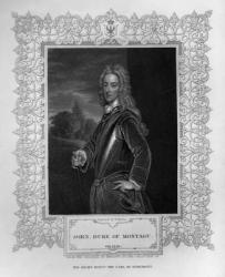 Portrait of John Duke of Montagu (engraving) (b/w photo) | Obraz na stenu