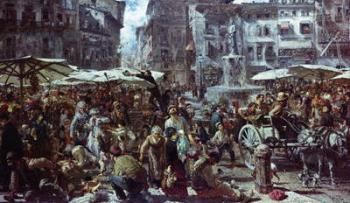 The Market of Verona, 1884 (oil on panel) | Obraz na stenu