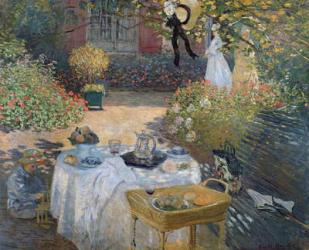 The Luncheon: Monet's garden at Argenteuil, c.1873 (oil on canvas) | Obraz na stenu