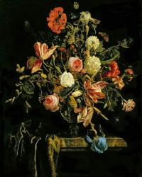 Flower Still Life, 1706 (oil on canvas) | Obraz na stenu