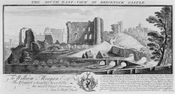 The South-East View of Brecknock Castle, 1741 (engraving) | Obraz na stenu