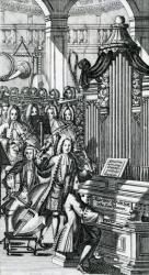 The Organ Recital (engraving) (b/w photo) | Obraz na stenu