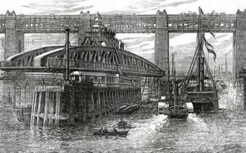 Opening of the new swing bridge at Newcastle-upon-Tyne, 1876 (litho) | Obraz na stenu
