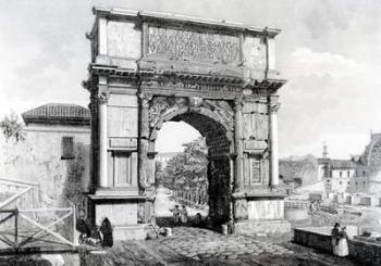 Arch of Titus, part of a series of 'Views of Rome', 1845 (engraving) | Obraz na stenu