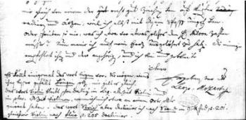 Letter from Leopold Mozart (1719-87), 7th July 1755 (pen & ink on paper) (b/w photo) | Obraz na stenu