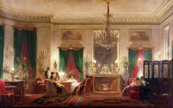 Salon of Princess Mathilde Bonaparte (1820-1904) Rue de Courcelles, Paris, 1859 (oil on canvas) | Obraz na stenu