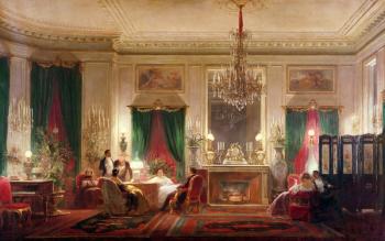 Salon of Princess Mathilde Bonaparte (1820-1904) Rue de Courcelles, Paris, 1859 (oil on canvas) | Obraz na stenu