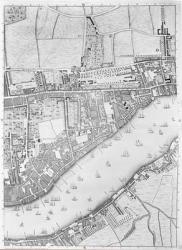 A Map of Wapping, London, 1746 (engraving) | Obraz na stenu