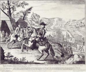 William Duke of Cumberland and the Rebel Forces, 1st May 1746 (litho) (b/w photo) | Obraz na stenu