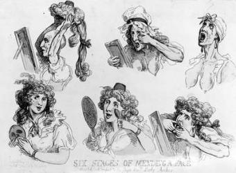'Six Stages of Making a Face', printed by S.W. Fores, 1792 (etching) | Obraz na stenu