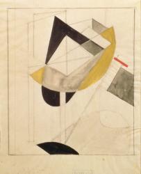 Proun 19, 1920 (pencil & w/c on paper) | Obraz na stenu