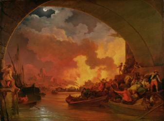 The Great Fire of London, c.1797 (oil on canvas) | Obraz na stenu