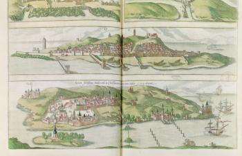 The Town of Goa, India (coloured engraving) | Obraz na stenu