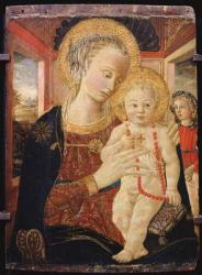 The Virgin and Child (oil on wood) | Obraz na stenu