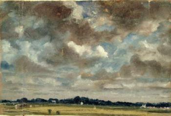 Extensive Landscape with Grey Clouds, c.1821 (oil on paper on canvas) | Obraz na stenu