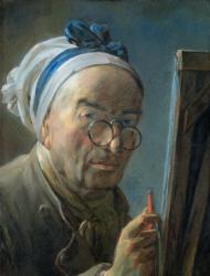 Self Portrait with an Easel, c.1775-79 (pastel) | Obraz na stenu