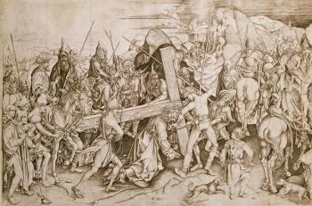 Christ carrying his cross (engraving) | Obraz na stenu