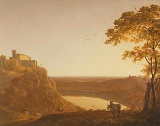 Lake Nemi at Sunset, c.1790 (oil on canvas) | Obraz na stenu