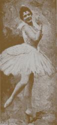 Pierina Legnani as Odette, in Marius Petipa and Lev Ivanov's revival of Swan Lake, St. Petersburg, 1895 (b/w photo) | Obraz na stenu