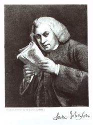 Samuel Johnson (1709-84) (engraving) (b/w photo) | Obraz na stenu